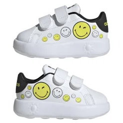 Sneakers bambino primi passi bianche con stampa smile adidas Advantage Smiley