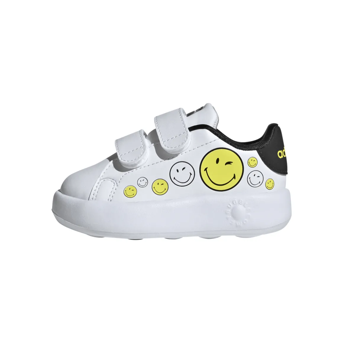 Sneakers bambino primi passi bianche con stampa smile adidas Advantage Smiley