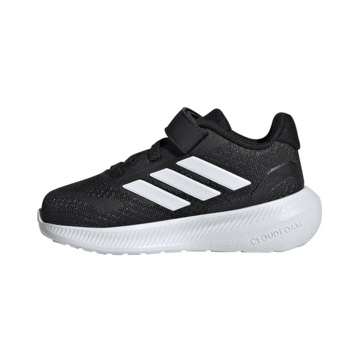 Sneakers bambino primi passi nere Runfalcon 5 con logo adidas