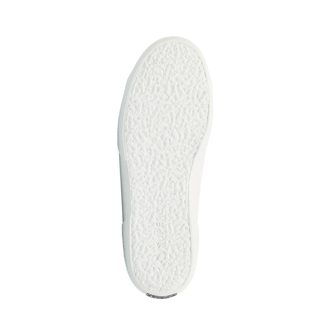 Sneakers basse da donna glitterate argento con suola in gomma Superga