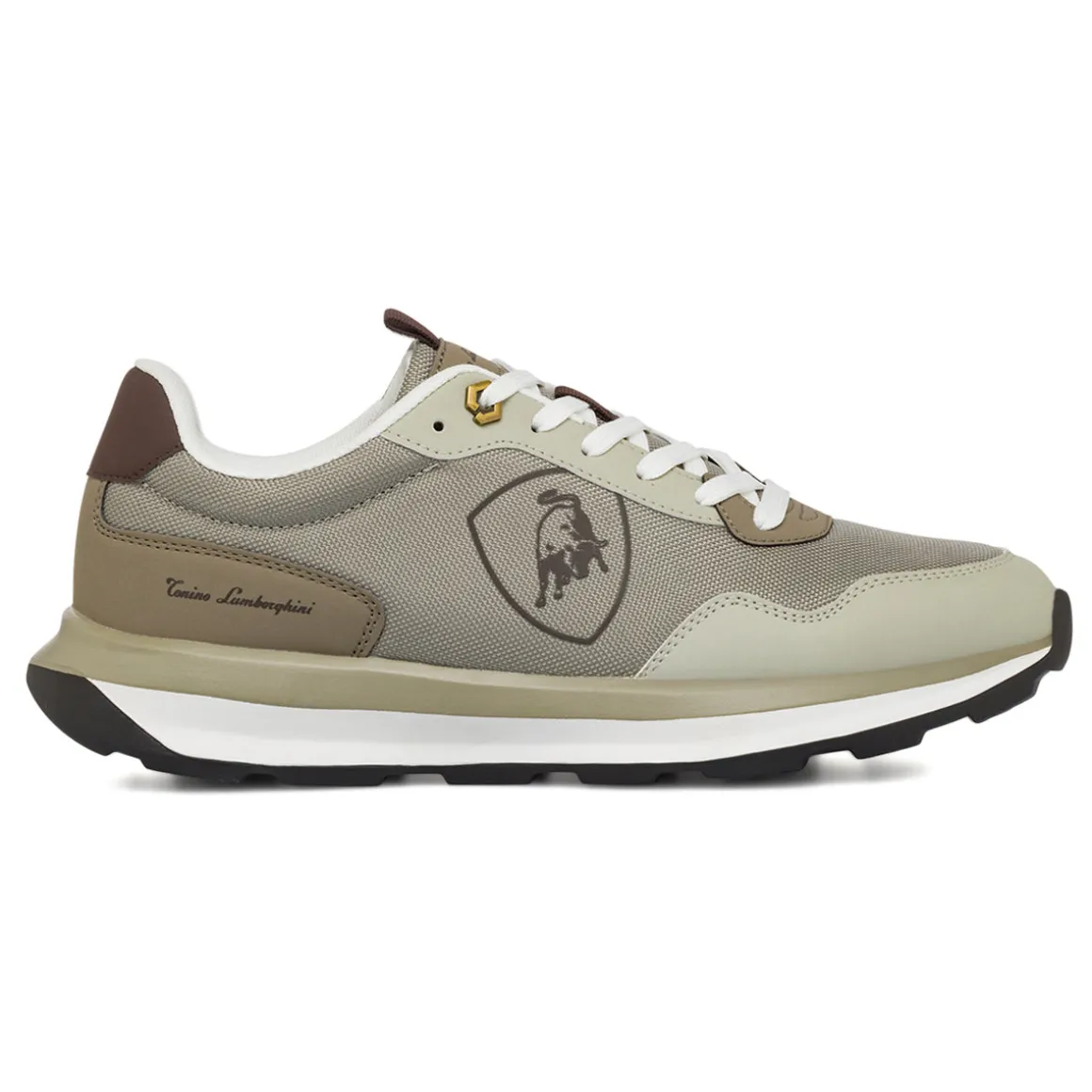 Sneakers beige casual da Uomo con logo Tonino Lamborghini