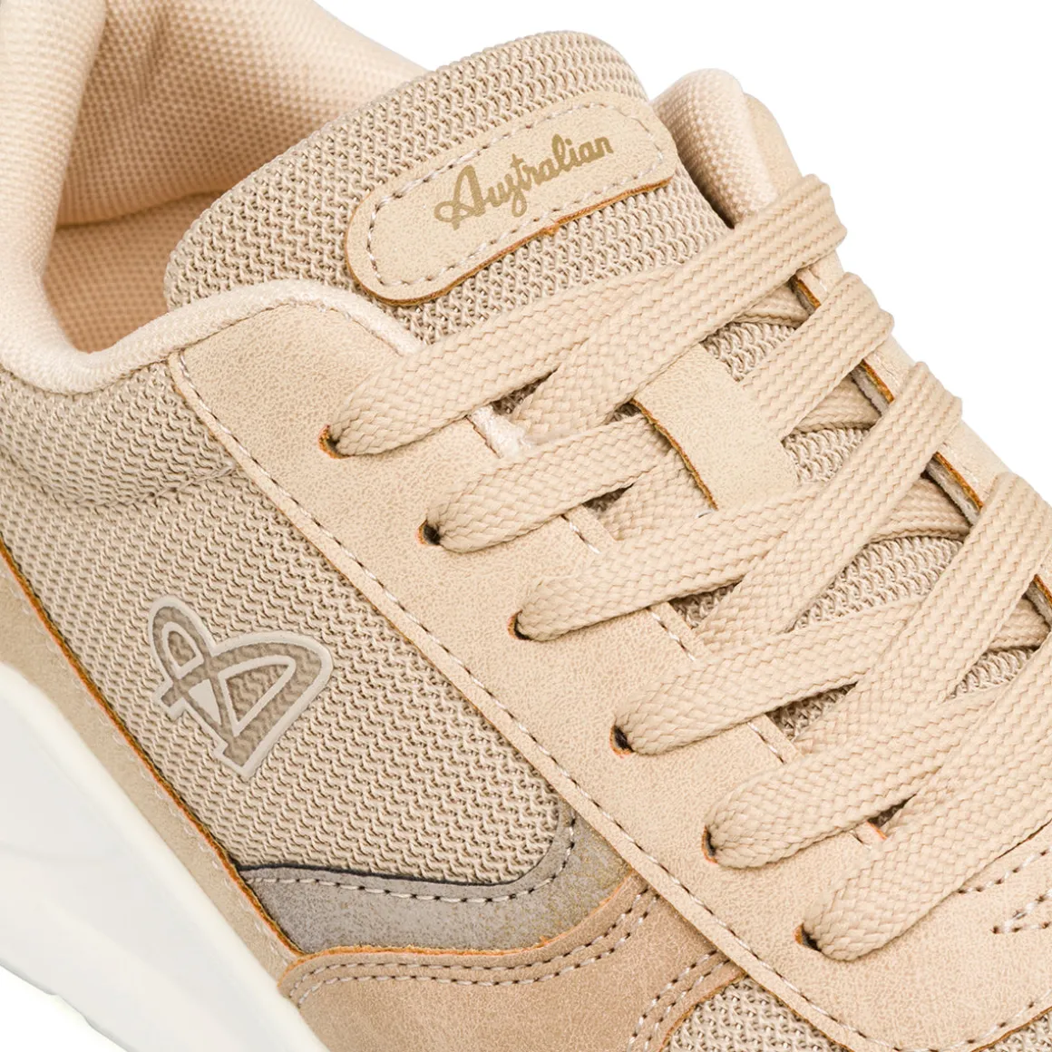 Sneakers beige da Donna con dettagli glitter in memory comfort Australian Daisy