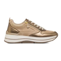 Sneakers beige da Donna con zip decorativa Lora Ferres