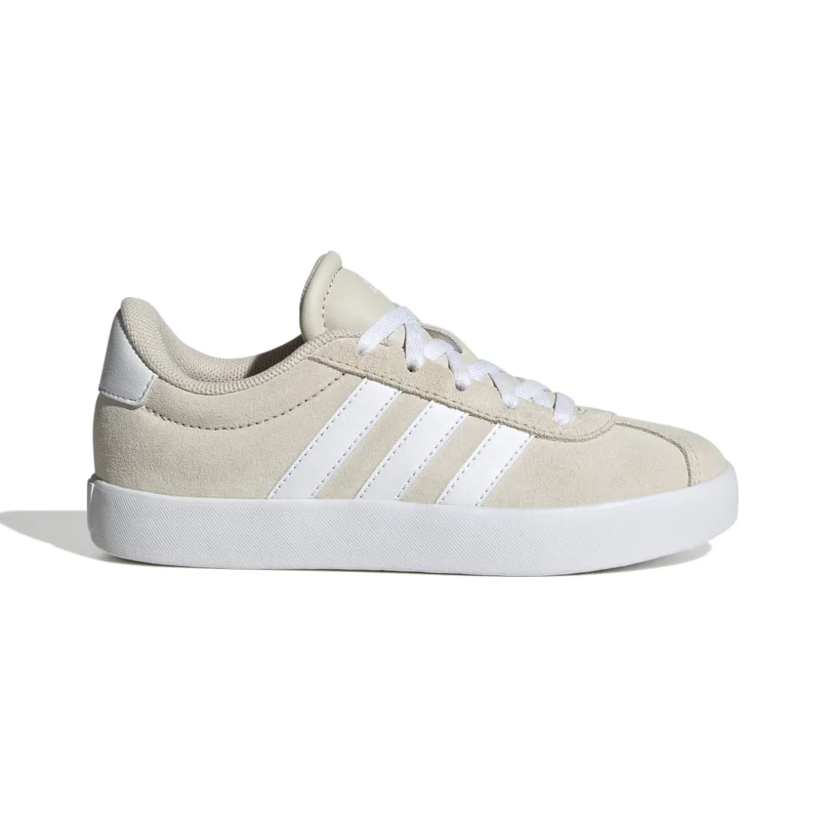 Sneakers beige da ragazza con logo adidas VL Court 3.0