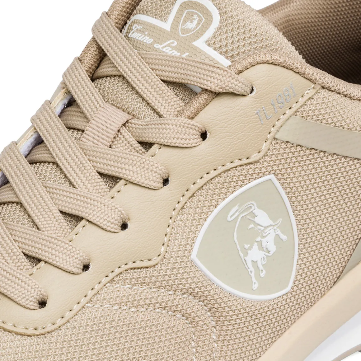 Sneakers beige da Uomo con logo laterale Tonino Lamborghini