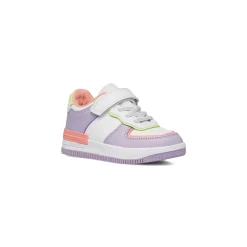 Sneakers bianca da bambina con dettagli lilla e rosa Le Scarpe di Alice