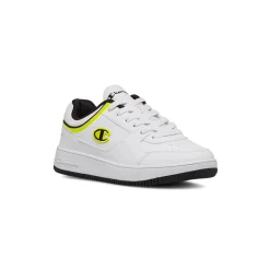 Sneakers bianche con dettagli neri e gialli da ragazzo Champion GS Low
