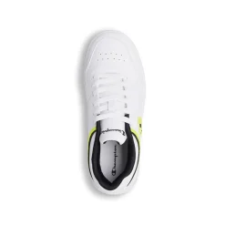 Sneakers bianche con dettagli neri e gialli da ragazzo Champion GS Low