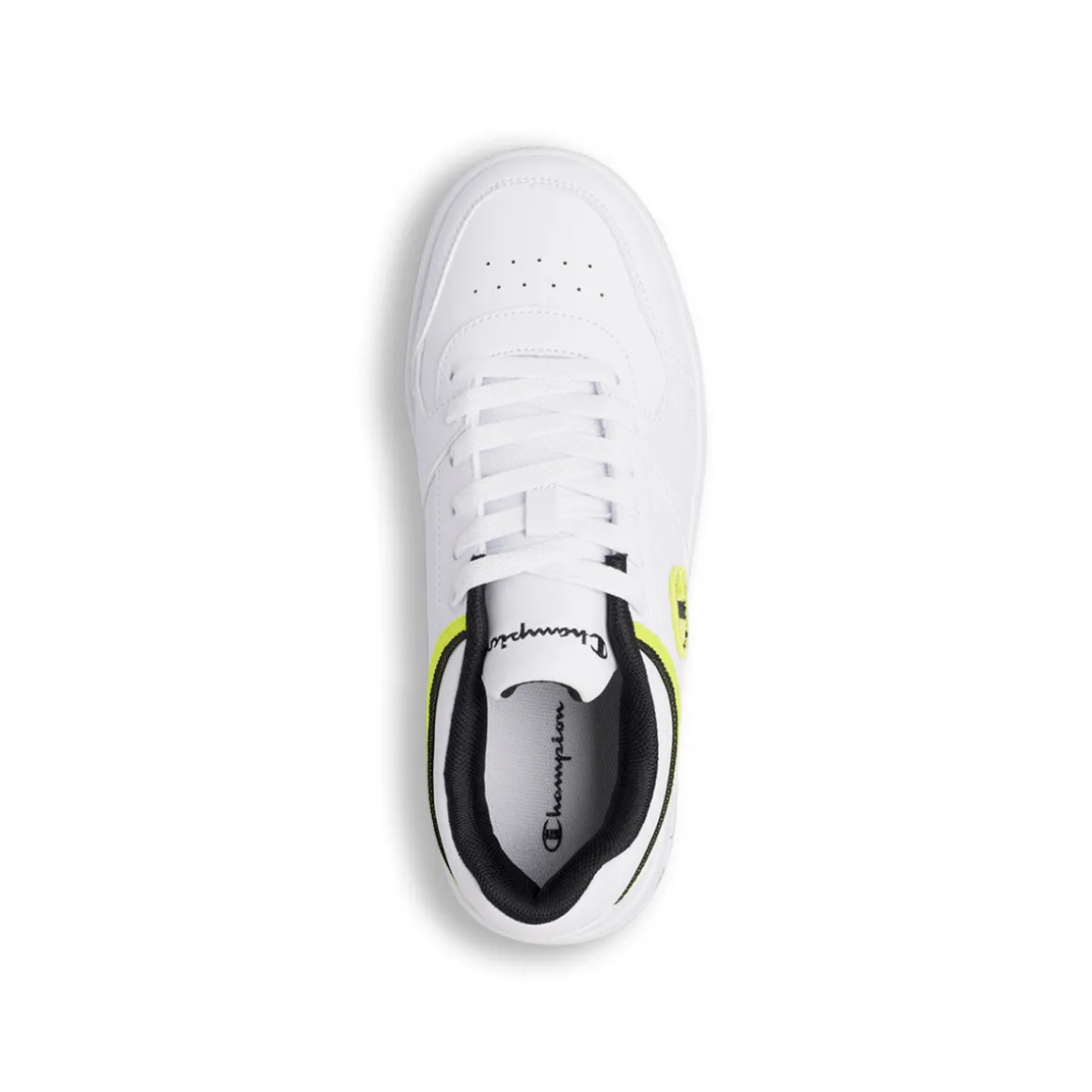 Sneakers bianche con dettagli neri e gialli da ragazzo Champion GS Low