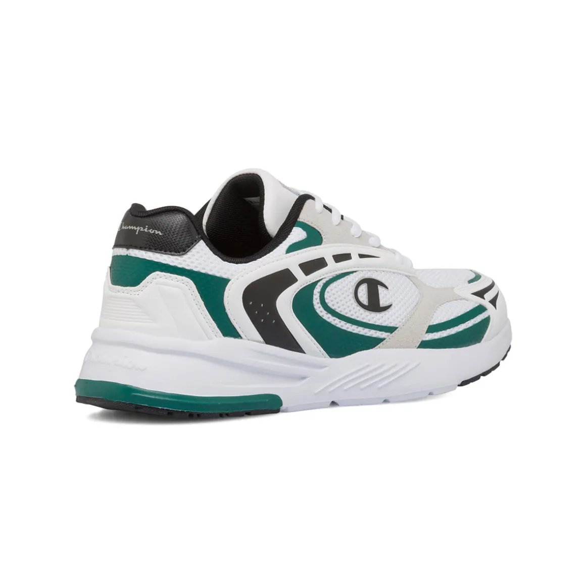 Sneakers bianche con dettagli neri e verdi da Uomo Champion Champ 2K