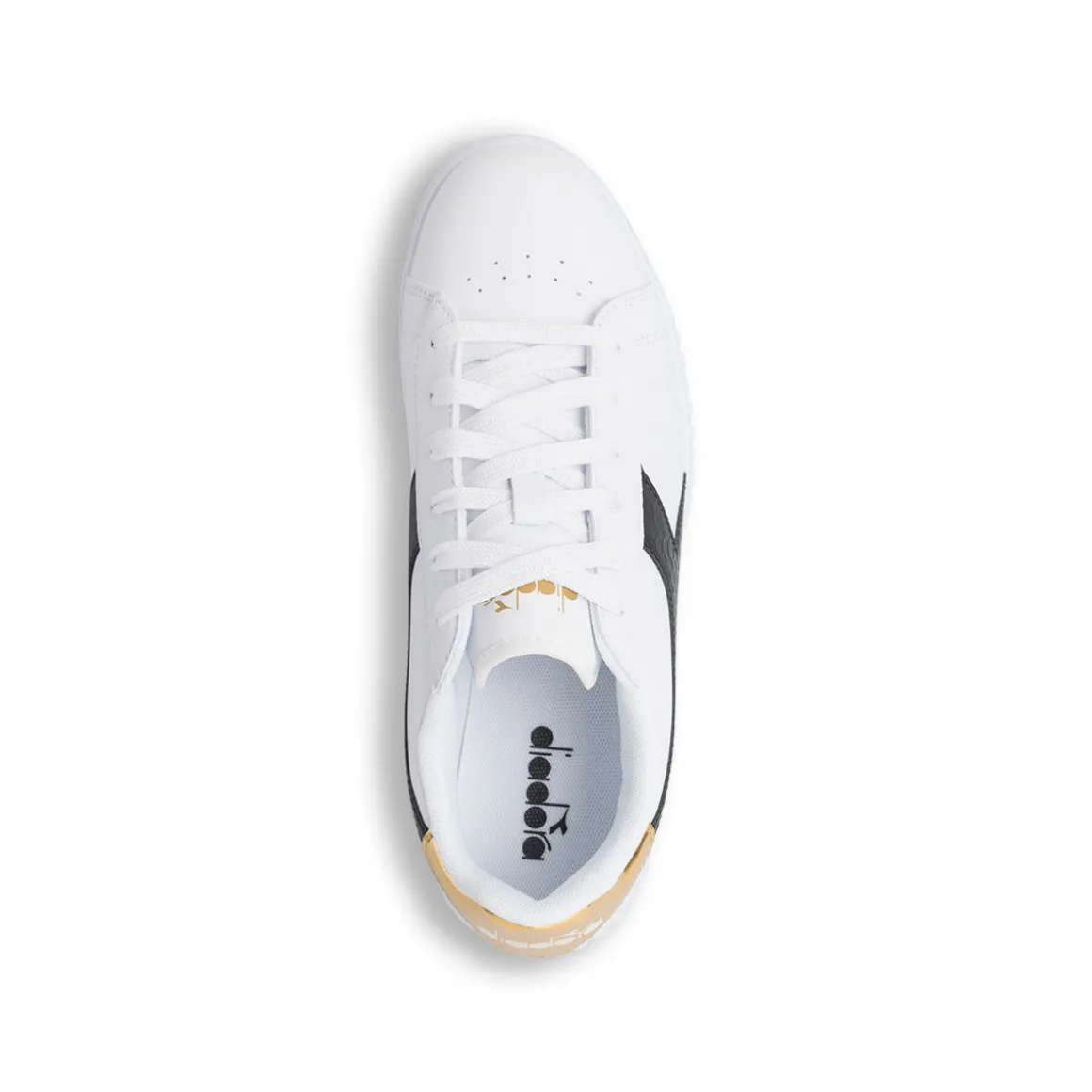 Sneakers bianche con dettaglio nero e oro da Ragazza Diadora