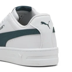 Sneakers bianche con inserti verdi da Ragazzo Puma Court Classic Clean