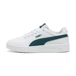 Sneakers bianche con inserti verdi da Ragazzo Puma Court Classic Clean