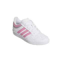Sneakers bianche con inserti rosa e grigi da Ragazza adidas Hoops 4.0