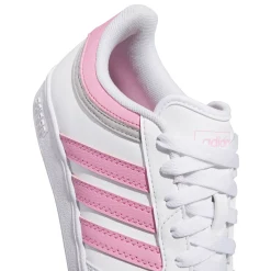 Sneakers bianche con inserti rosa e grigi da Ragazza adidas Hoops 4.0