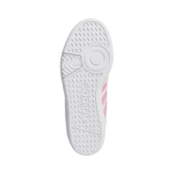 Sneakers bianche con inserti rosa e grigi da Ragazza adidas Hoops 4.0