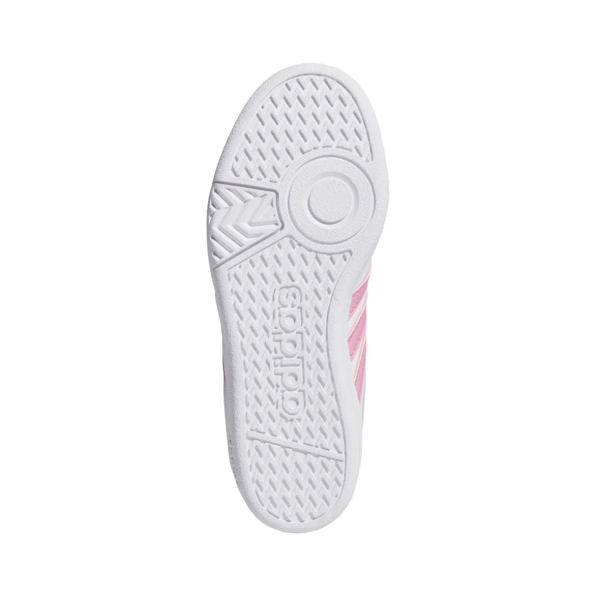 Sneakers bianche con inserti rosa e grigi da Ragazza adidas Hoops 4.0