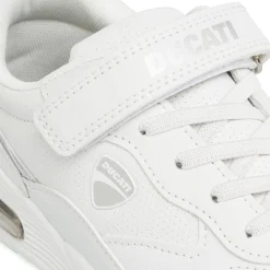 Sneakers bianche da bambino con ammortizzazione ad aria Ducati