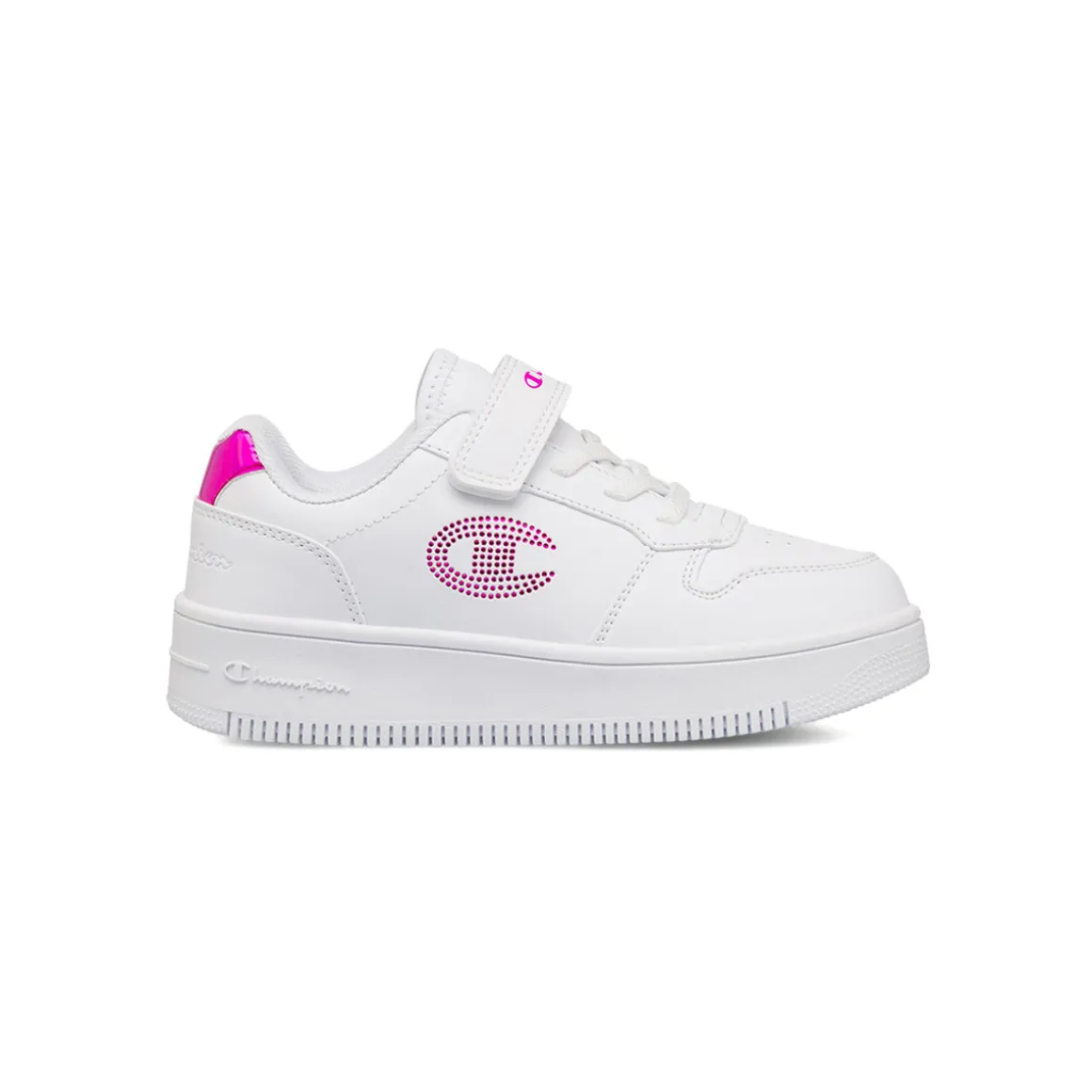 Sneakers bianche da Bambina con dettaglio logo glitter Champion Platform