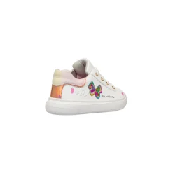 Sneakers bianche da bambina con dettagli glitter e farfalla con paillettes Le scarpe di Alice