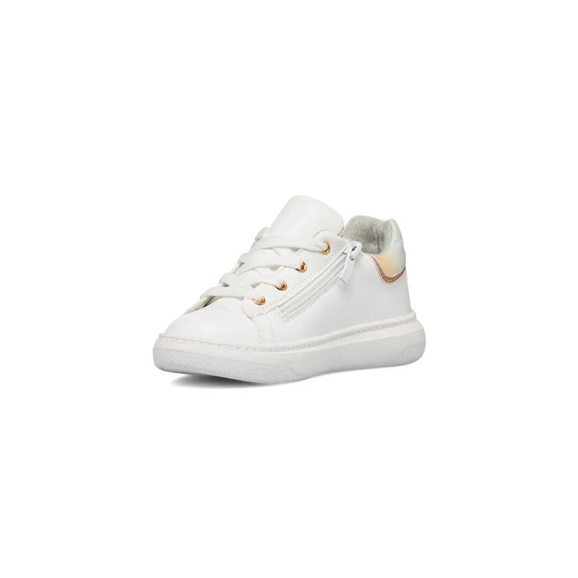 Sneakers bianche da bambina con dettagli glitter e farfalla con paillettes Le scarpe di Alice