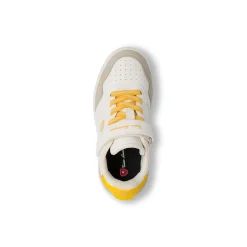 Sneakers Bianche da Bambino con dettagli giallo e strappo Tonino Lamborghini
