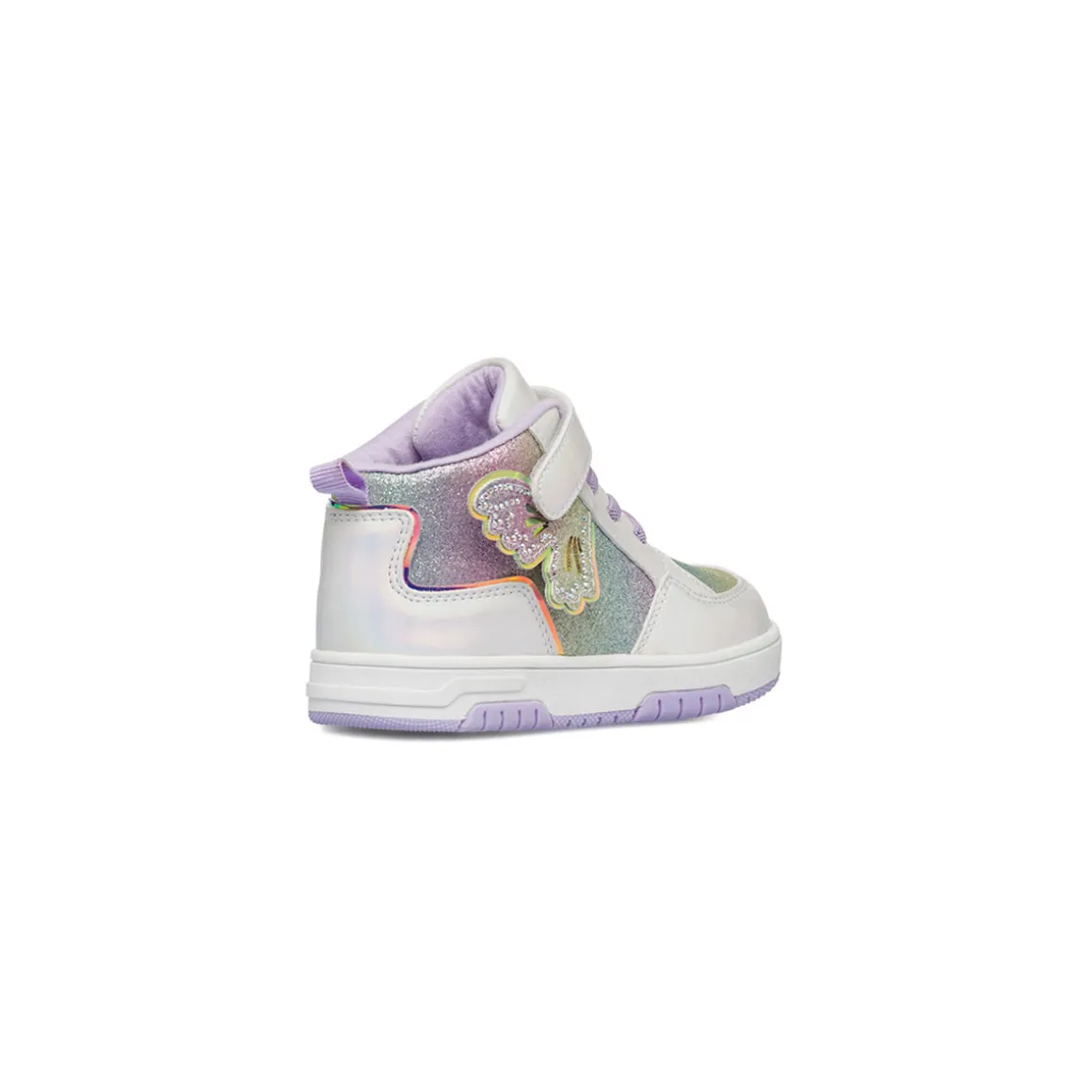 Sneakers bianche da bambina con dettagli lilla e glitter Le scarpe di Alice