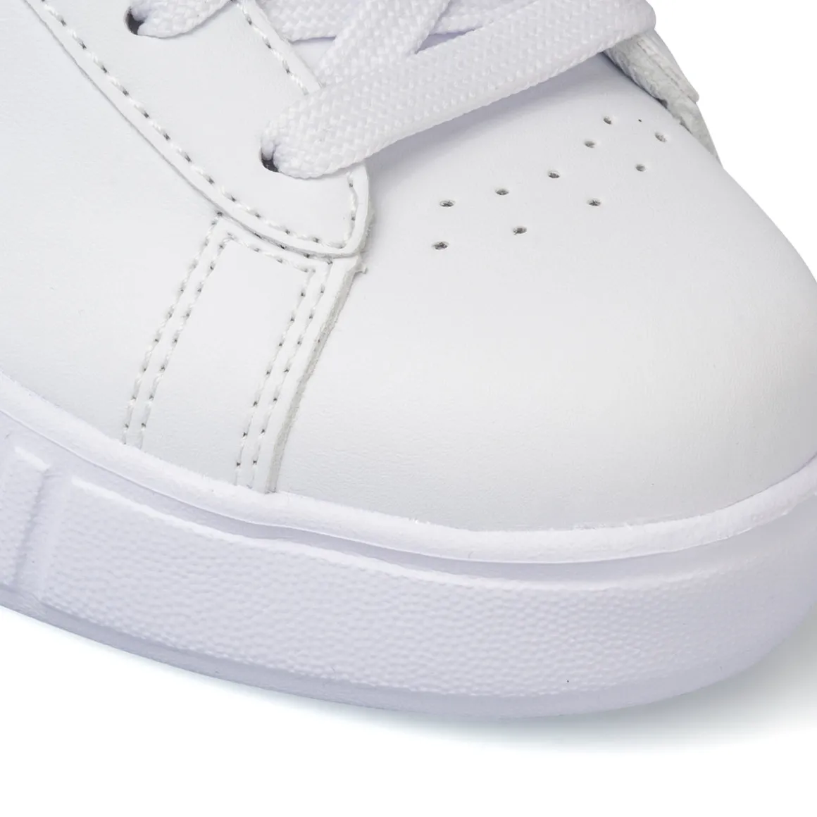 Sneakers bianche da bambina con logo arcobaleno Diadora Game Step Bloom PS