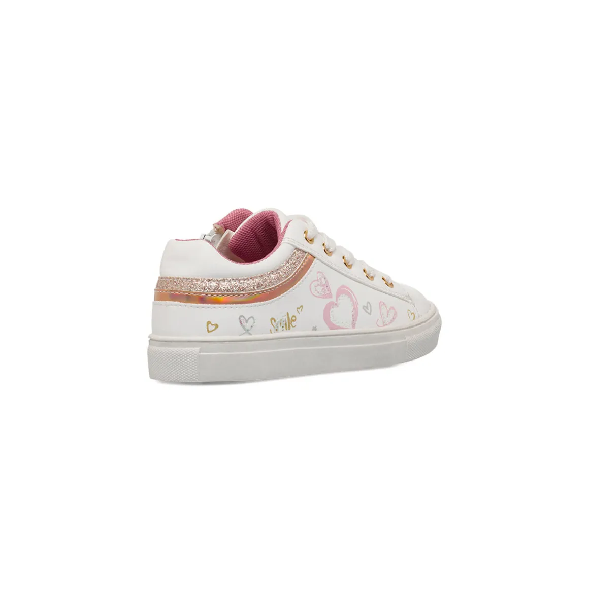 Sneakers bianche da Bambina con cuoricini Dieci Baci