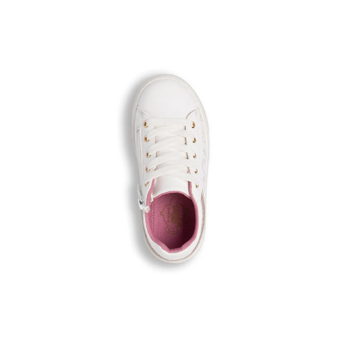 Sneakers bianche da Bambina con cuoricini Dieci Baci