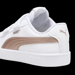Sneakers bianche da bambina con doppio velcro Puma Rickie Classic V PS