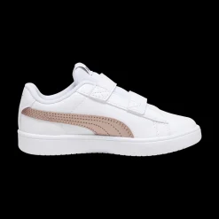Sneakers bianche da bambina con doppio velcro Puma Rickie Classic V PS