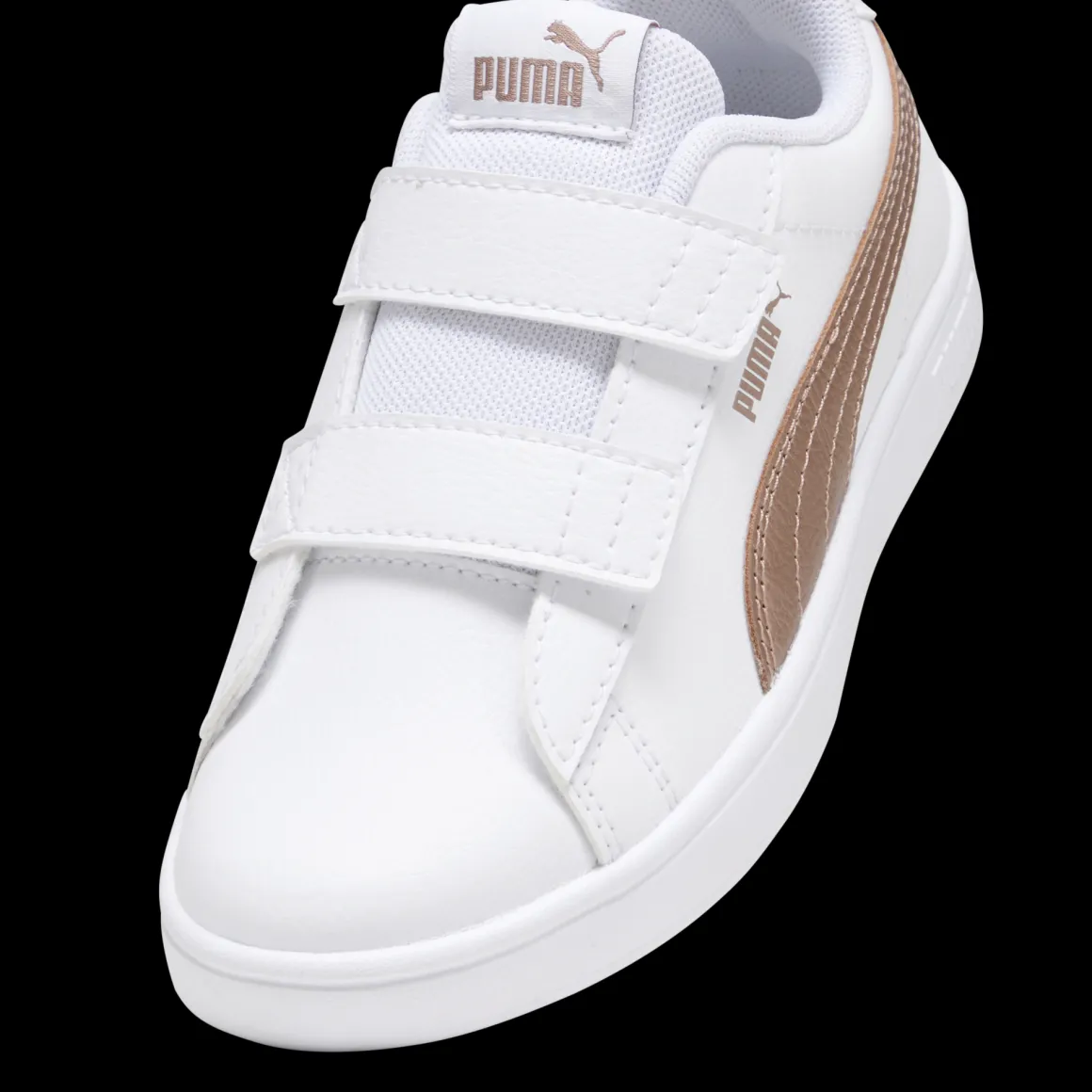 Sneakers bianche da bambina con doppio velcro Puma Rickie Classic V PS