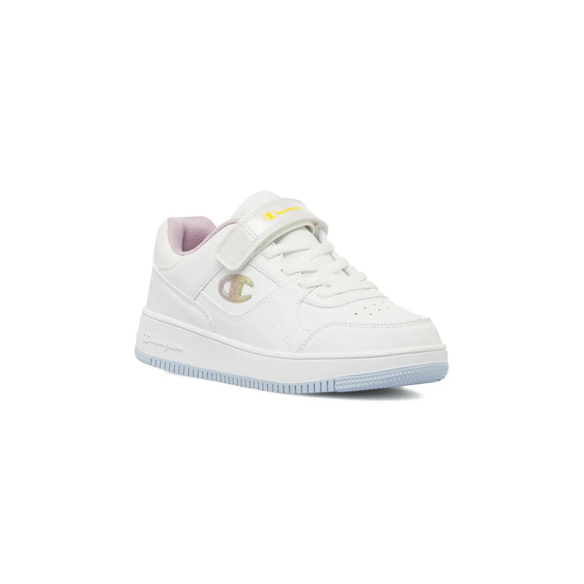 Sneakers bianche da bambina Champion con chiusura a strappo