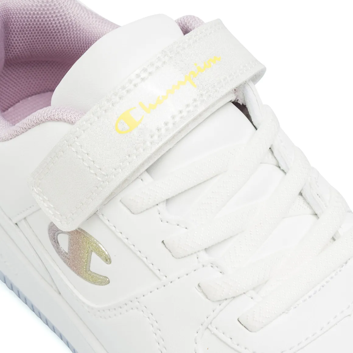 Sneakers bianche da bambina Champion con chiusura a strappo