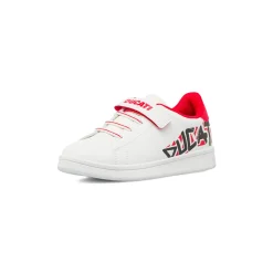 Sneakers bianche da Bambino con dettagli rossi e Strappo Ducati