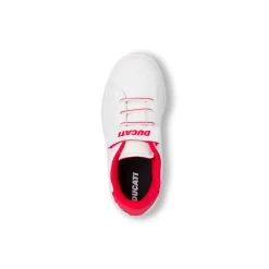 Sneakers bianche da Bambino con dettagli rossi e Strappo Ducati