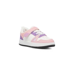 Sneakers bianche da bambina Le Scarpe di Alice con dettagli rosa e lilla