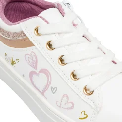 Sneakers bianche da Bambina con dettagli rosa Dieci Baci