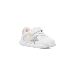 Sneakers bianche da bambina con cuore e stella glitter Dieci Baci