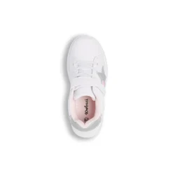 Sneakers bianche da bambina con cuore e stella glitter Dieci Baci