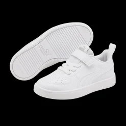 Sneakers bianche da bambina con velcro e lacci Puma Rickie AC+ PS
