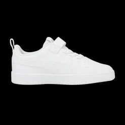 Sneakers bianche da bambina con velcro e lacci Puma Rickie AC+ PS