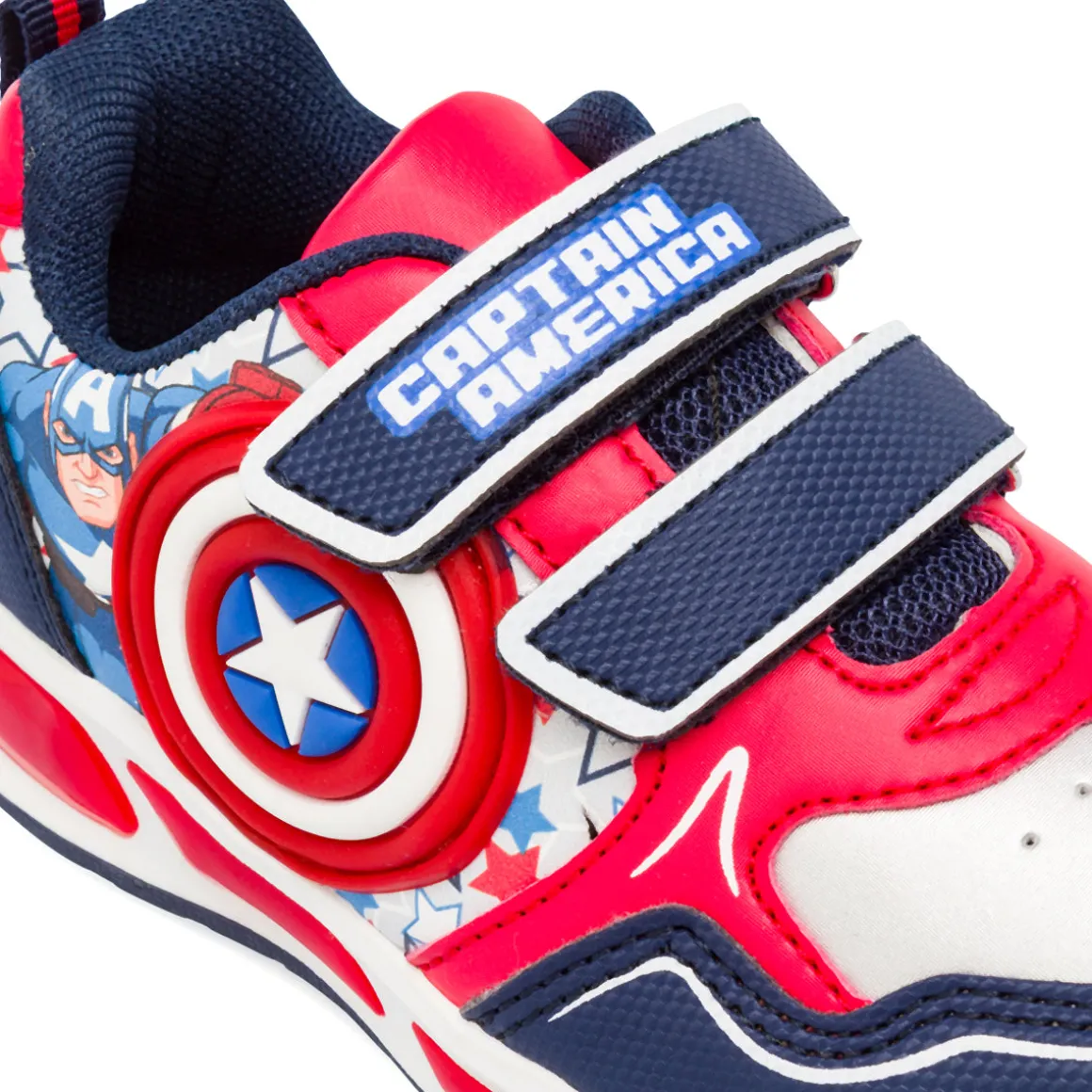 Sneakers bianche da Bambino Avengers con Capitan America e Luci