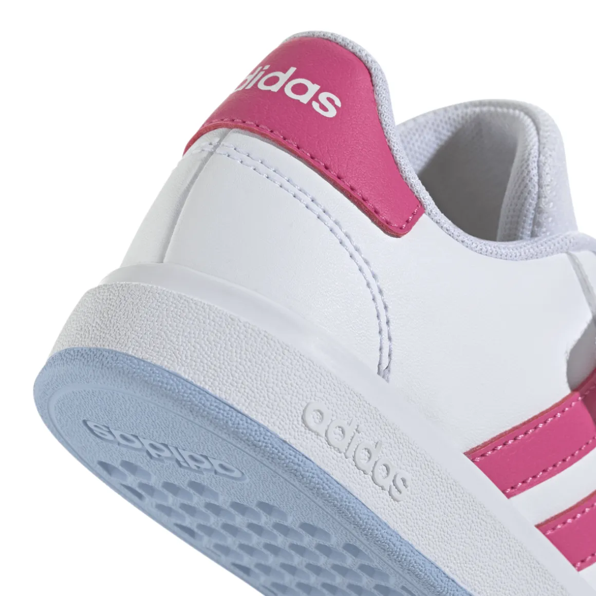 Sneakers bianche da Bambina e Ragazza con dettagli Rosa GRAND COURT 2.0 adidas