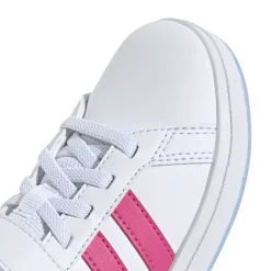 Sneakers bianche da Bambina e Ragazza con dettagli Rosa GRAND COURT 2.0 adidas
