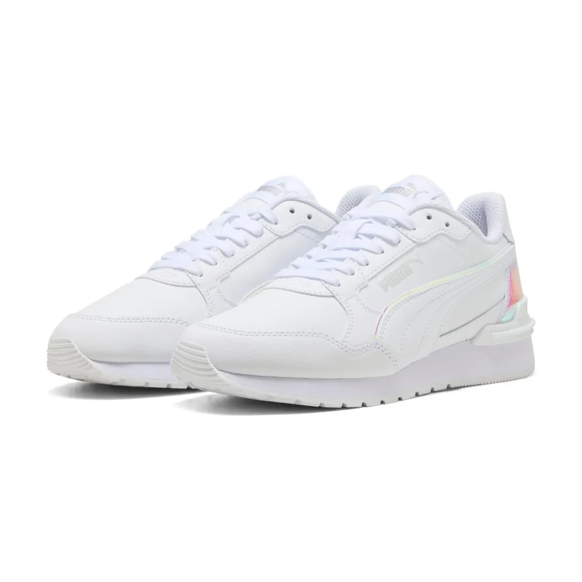 Sneakers bianche da Donna con inserto iridescente Puma ST Runner v4 Holo Jr