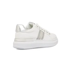 Sneakers bianche da donna con dettagli argento e strass Lora Ferres