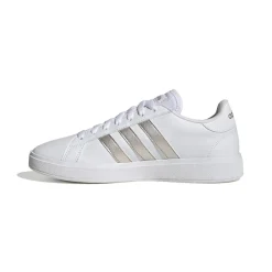 Sneakers bianche da donna con strisce a contrasto adidas Grand Court Base 2.0