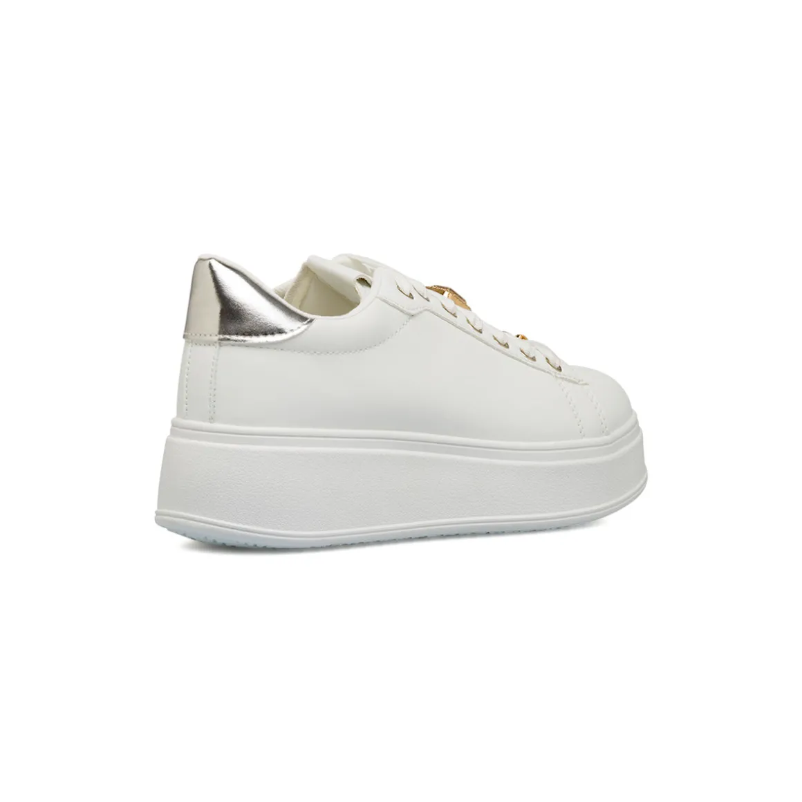Sneakers bianche da donna con dettagli oro Lora Ferres